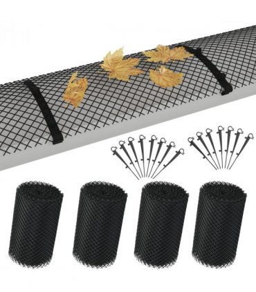 vidaXL 4 Piece Gutter Mesh with Clips HDPE 1.08 ㎡