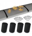 vidaXL 4 Piece Gutter Mesh with Clips HDPE 1.08 ㎡