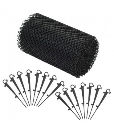 vidaXL 4 Piece Gutter Mesh with Clips HDPE 1.08 ㎡