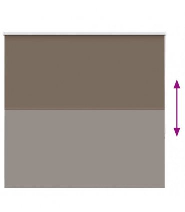vidaXL Roller Blind Blackout Coffee 165x150 cm Fabric Width 161.6 cm Polyester