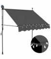 vidaXL Manual Retractable Awning with LED 100 cm Anthracite