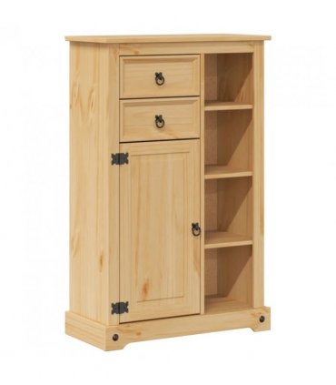 vidaXL Bathroom Cabinet Corona 70x33x110 cm Solid Wood Pine