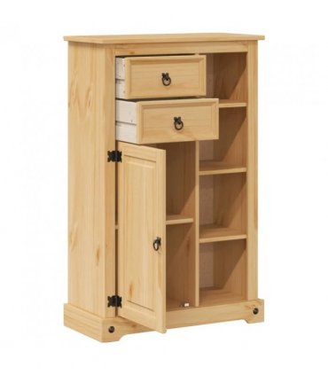 vidaXL Bathroom Cabinet Corona 70x33x110 cm Solid Wood Pine