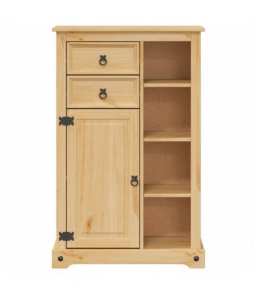 vidaXL Bathroom Cabinet Corona 70x33x110 cm Solid Wood Pine