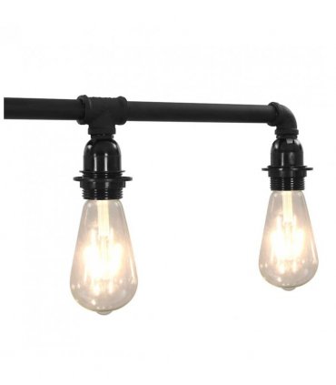 vidaXL Ceiling Lamp Black 5 x E27 Bulbs