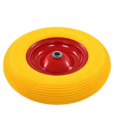 vidaXL Wheelbarrow Wheel with Axle Solid PU 4.00-8 390 mm