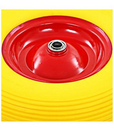vidaXL Wheelbarrow Wheel with Axle Solid PU 4.00-8 390 mm