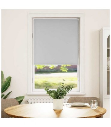 vidaXL Roller Blind Blackout Light Grey 85x150 cm Fabric Width 80.7 cm Polyester