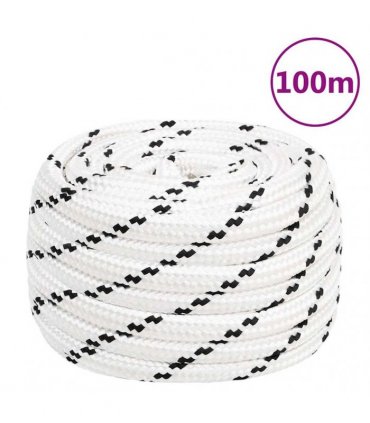 vidaXL Work Rope White 16 mm 100 m Polyester