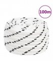 vidaXL Work Rope White 16 mm 100 m Polyester