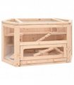 vidaXL Hamster Cage 80x40x43 cm Solid Wood Fir