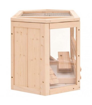vidaXL Hamster Cage 80x40x43 cm Solid Wood Fir