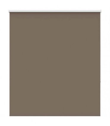 vidaXL Roller Blind Blackout Coffee 140x150 cm Fabric Width 136.6 cm Polyester