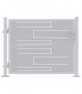 vidaXL Garden Gate with Lock Silver 85 x 70 cm Stainless Steel