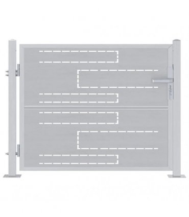 vidaXL Garden Gate with Lock Silver 85 x 70 cm Stainless Steel