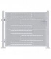 vidaXL Garden Gate with Lock Silver 85 x 70 cm Stainless Steel