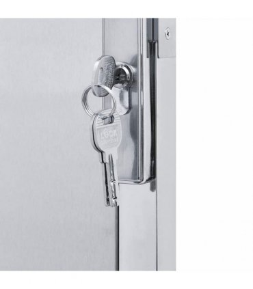 vidaXL Garden Gate with Lock Silver 85 x 70 cm Stainless Steel