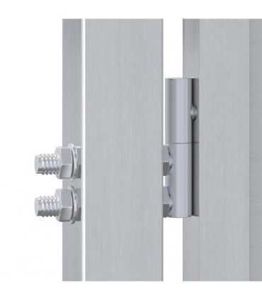 vidaXL Garden Gate with Lock Silver 85 x 70 cm Stainless Steel