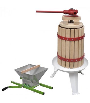 vidaXL 2 Piece Fruit & Wine Press and Crusher Set