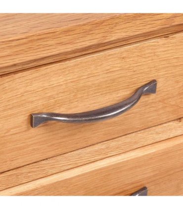 vidaXL Nightstand with 3 Drawers 40x30x54 cm Solid Oak Wood