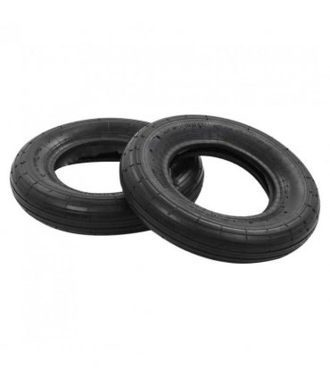 vidaXL Tyre And Inner Tube | Black | Rubber | 3.50-8 4PR