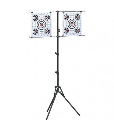 vidaXL Target Stand Folding Black and White 82.5 x 51 x 150 cm Metal