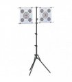 vidaXL Target Stand Folding Black and White 82.5 x 51 x 150 cm Metal