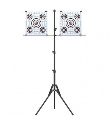 vidaXL Target Stand Folding Black and White 82.5 x 51 x 150 cm Metal