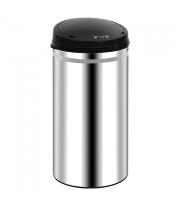 vidaXL Automatic Sensor Dustbin 50 L Stainless Steel