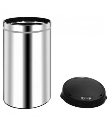 vidaXL Automatic Sensor Dustbin 50 L Stainless Steel