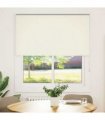 vidaXL Roller Blind Blackout Off White 140x130 cm Fabric Width 136.6 cm Polyester