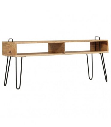 vidaXL TV Stand Solid Mango Wood 110x35x45 cm