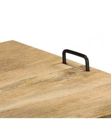 vidaXL TV Stand Solid Mango Wood 110x35x45 cm