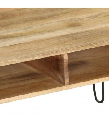 vidaXL TV Stand Solid Mango Wood 110x35x45 cm