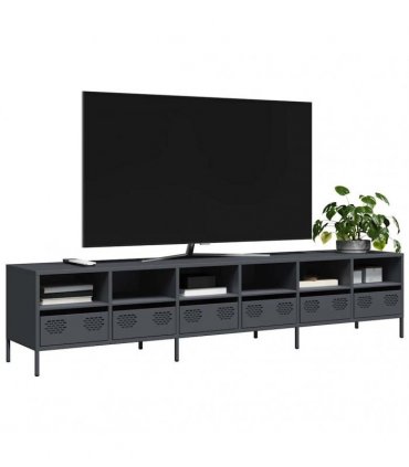 vidaXL TV Cabinet Anthracite 202x39x43.5 cm Cold-rolled Steel