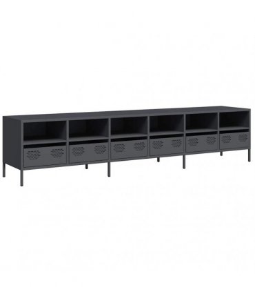 vidaXL TV Cabinet Anthracite 202x39x43.5 cm Cold-rolled Steel