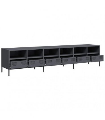 vidaXL TV Cabinet Anthracite 202x39x43.5 cm Cold-rolled Steel