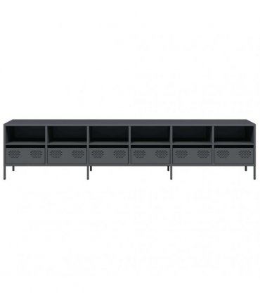 vidaXL TV Cabinet Anthracite 202x39x43.5 cm Cold-rolled Steel