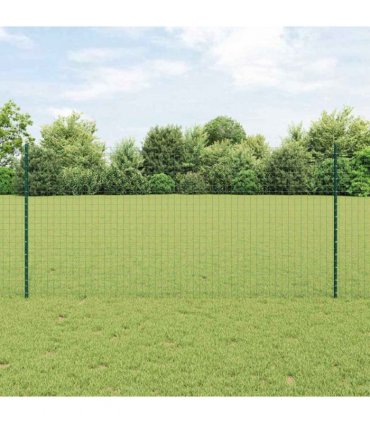 vidaXL Fence Post 44 pcs Green 160 cm Steel