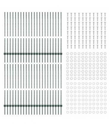 vidaXL Fence Post 44 pcs Green 160 cm Steel