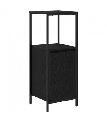 vidaXL Bathroom Furniture Set 3 pcs Black Oak Engineered Wood