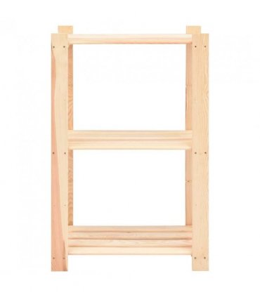 vidaXL 3-Tier Storage Racks 5 pcs 60x38x90 cm Solid Pinewood 150 kg
