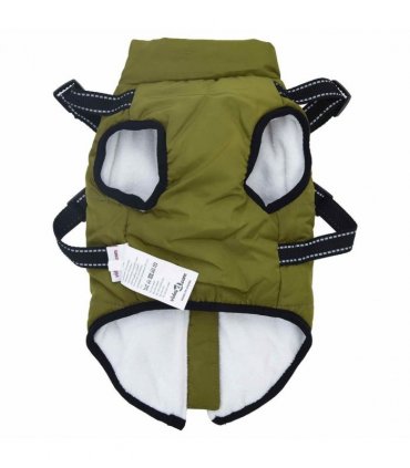 vidaXL Dog Coat Army Green L32