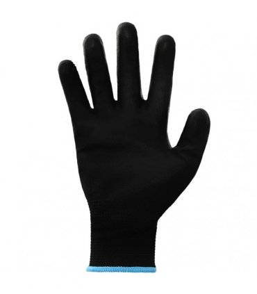 vidaXL Work Gloves 12 pcs Black 9 / L Polyester