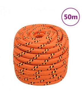 vidaXL Boat Rope Orange 20 mm 50 m Polypropylene