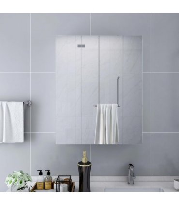 vidaXL Bathroom Mirror Cabinet White 60x15x75 cm MDF