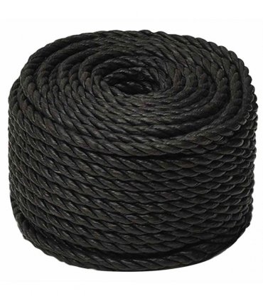 vidaXL Work Rope Black 14 mm 250 m Polypropylene