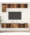 vidaXL TV Cabinet Set Wall-mounted 5 pcs Old Wood Engineered Wood