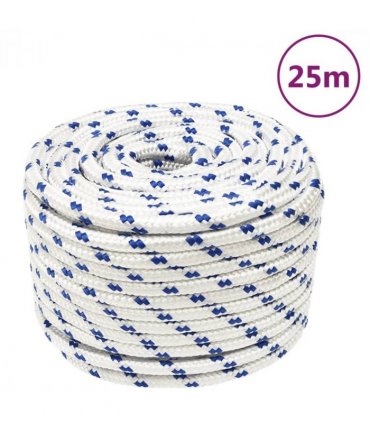 vidaXL Boat Rope White 14 mm 25 m Polypropylene