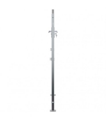 vidaXL Garden Gate with Lock Silver 85 x 144 cm Stainless Steel